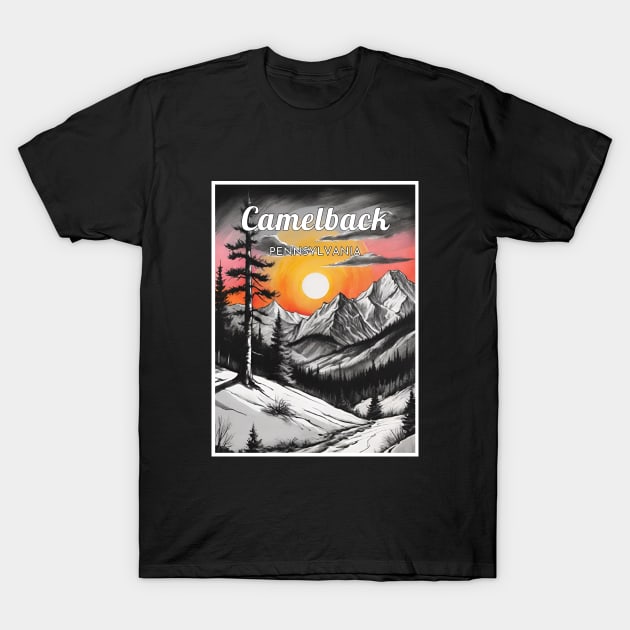 Camelback ski Pennsylvania usa T-Shirt by UbunTo